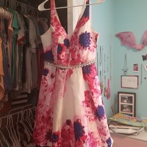 Floral knee length dress